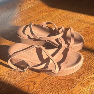 Ancient Greek Sandals Brown Platform Shoes